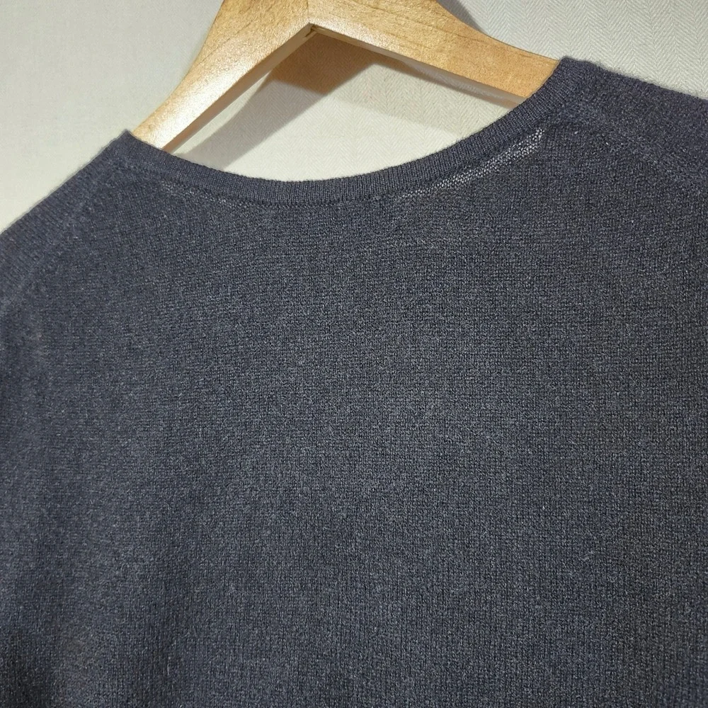 Charter Club Luxury Black 100% Cashmere Crew Neck Sweater Womens Large Luxury